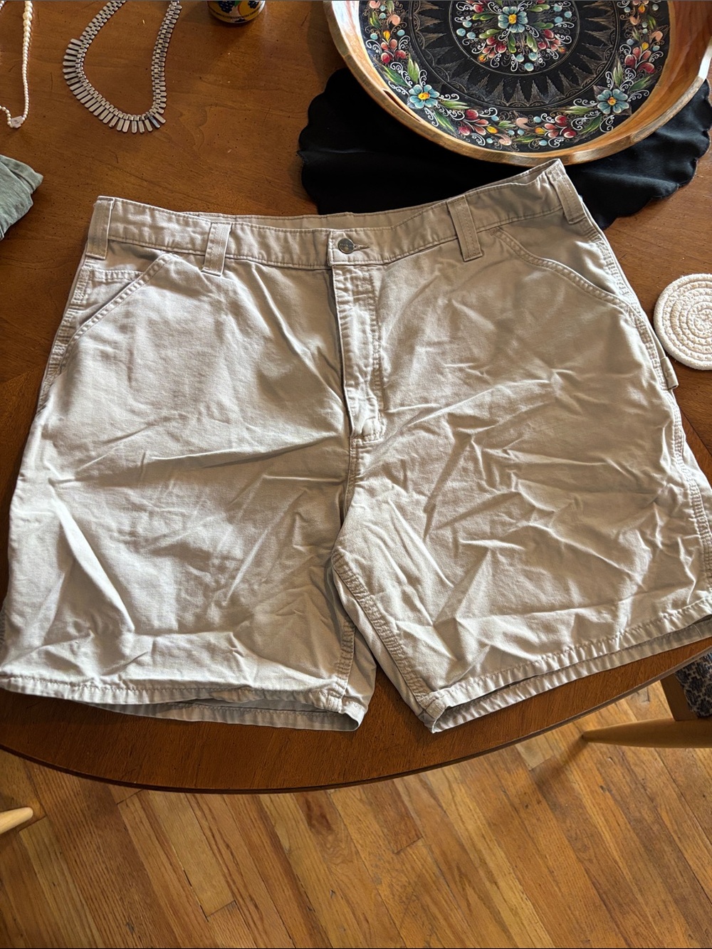 Carhartt Men's Casual Khaki Shorts - Classic Everyday Style